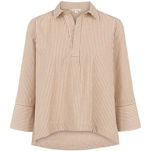 Esmé Studios - ESHella Blouse - Brown Stripe